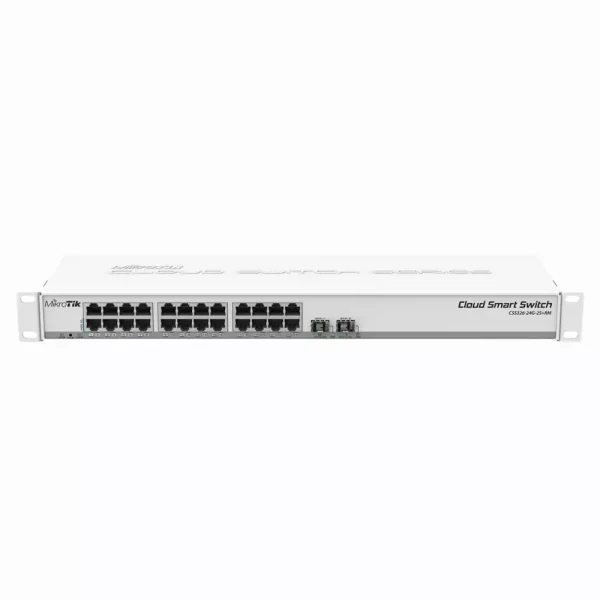 خرید سوئیچ 24 پورت میکروتیک مدل CSS326-24G-2S+RM