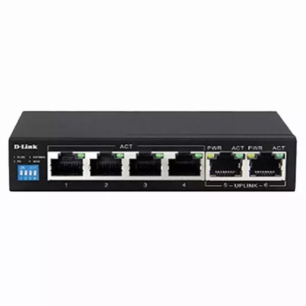 خرید سوئیچ 6 پورت دی لینک مدل DES-F1006P-E