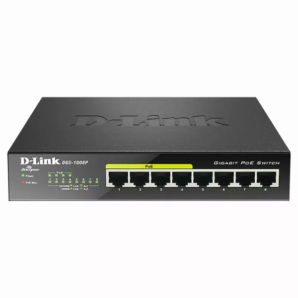 خرید سوئیچ 8 پورت دی لینک مدل DGS-1008P
